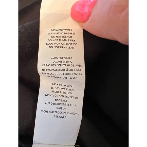 Boohoo NWT Split Maxi Beach‎ Dress L Black Womens Resort Spring Break Vacation - Picture 8 of 8